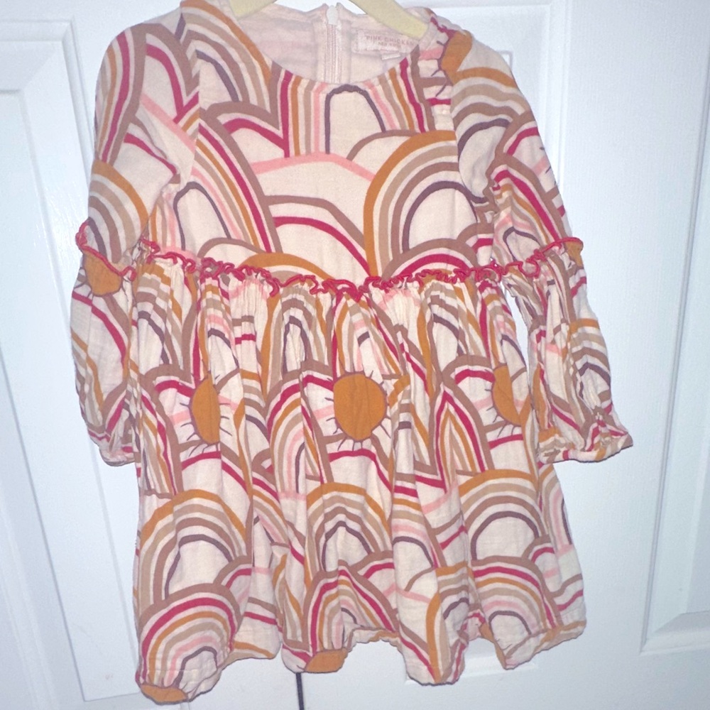 Pink Chicken toddler dress. Size 2T